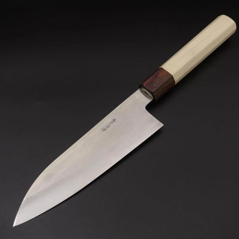 Кухненски нож Musashi - Япония - ръчна изработка - стомана Silver Steel #3 Santoku 165 мм