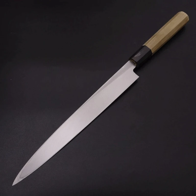 Кухненски нож Musashi - Япония - ръчна изработка - стомана White steel #2 - острие Yanagiba - 240 мм