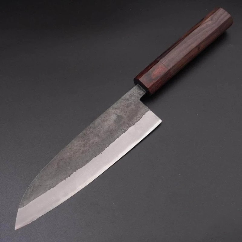 Кухненски нож Musashi - Япония - ръчна изработка - стомана Blue steel #2 Santoku 165мм