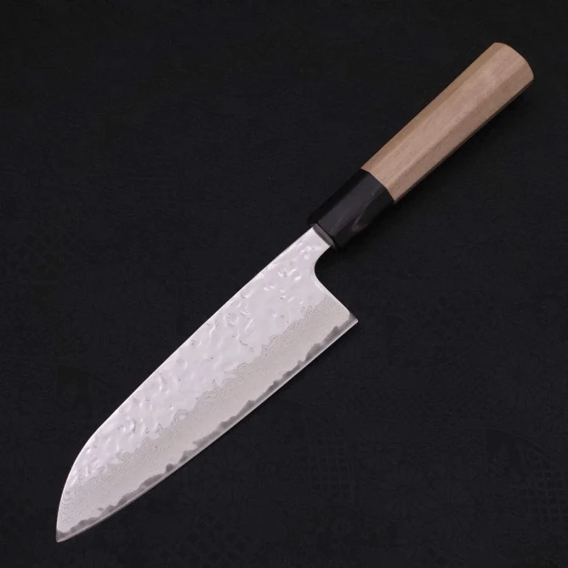Кухненски нож Musashi - Япония - ръчна изработка - стомана AUS10 - Santoku 165 мм