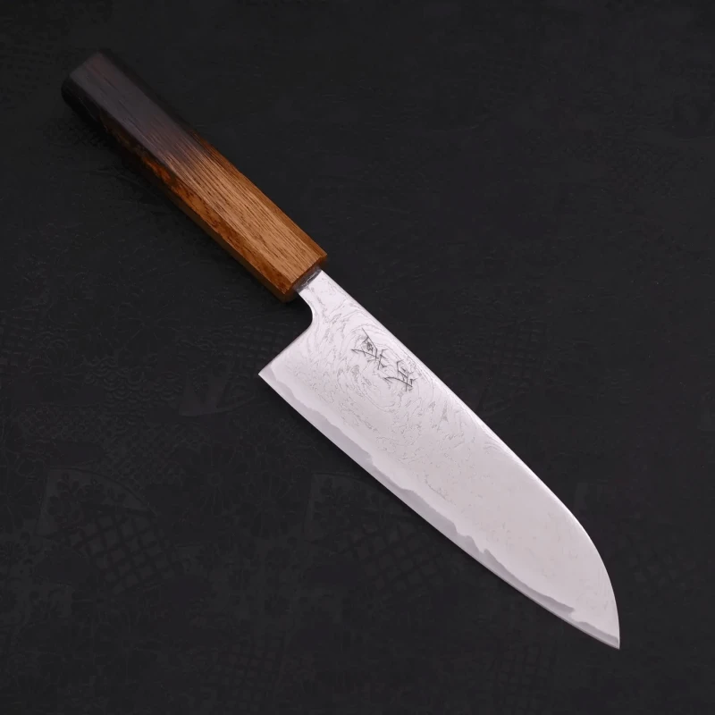 Кухненски нож Musashi - Япония - ръчна изработка - стомана AUS10 - Santoku 165 мм H209-2