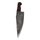 Thumbnail 4 of Кухненски нож ръчно изкован от дамаска стомана  - Feather Damascus - CB 100127