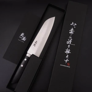 Снимка на Кухненски нож Musashi - Япония - ръчна изработка - стомана VG10 - Santoku 170мм