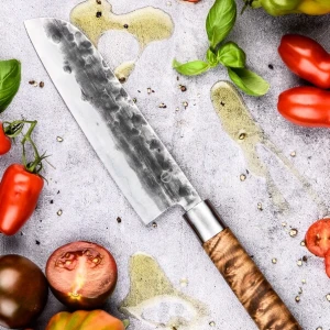 Снимка на Кухненски нож Forged - Ръчна изработка - Холандия - японска стомана VG10 -Santoku 18 см.