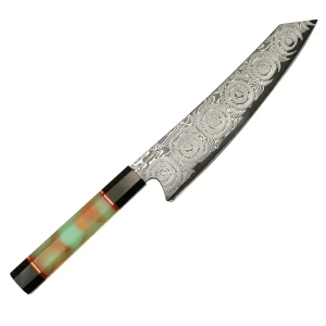 Снимка на Кухненски нож Chefsblade - стомана VG10 ламинат дамаск Rose - острие Kiritsuke - CB 100126