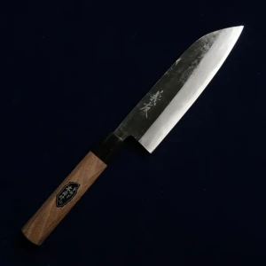 Снимка на Японски кухненски нож Morihei - ръчнo изкован от стомана Blue steel #2 - Santoku 180мм