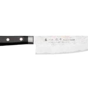 Снимка на Кухненски нож - SATAKE - Япония - стомана - AUS 8A - Santoku - черна дръжка - 170mm