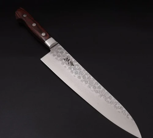 Снимка на Кухненски нож Musashi - Япония - ръчна изработка - стомана VG10 - Tsuchime Damascus - Gyuto 210мм