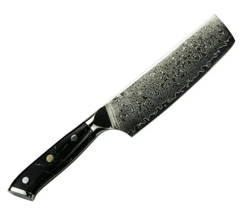 Снимка на Кухненски нож - Chefsblade - Nakiri - ламинат дамаск - дръжка от тюркоаз - CB 100113