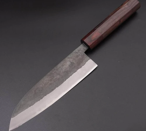 Снимка на Кухненски нож Musashi - Япония - ръчна изработка - стомана Blue steel #2 Santoku 165мм