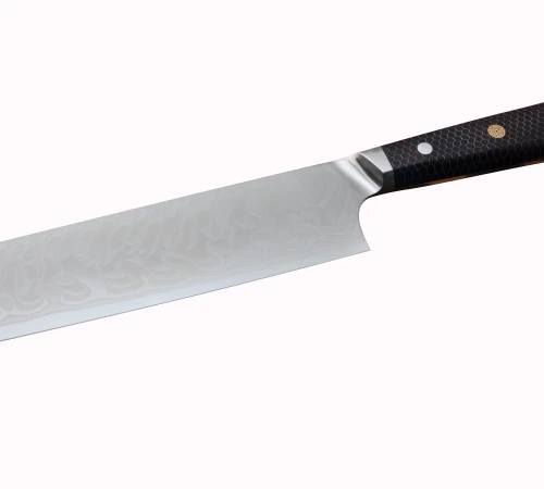 Снимка на Кухненски нож - Nakiri - японска стомана AUS 10 - дръжка тип пчелна пита - CB 100068