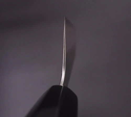 Снимка на Кухненски нож Musashi - Япония - ръчна изработка - стомана Aogami-super - ламинат дамаск Nakiri 165 мм