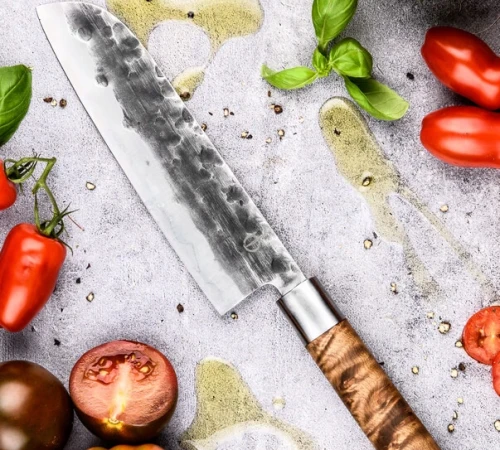 Снимка на Кухненски нож Forged - Ръчна изработка - Холандия - японска стомана VG10 -Santoku 18 см.