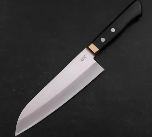 Снимка на Ръчна изработка - Кухненски нож Musashi - Япония - Стомана SK - Santoku - 165 мм H752-1