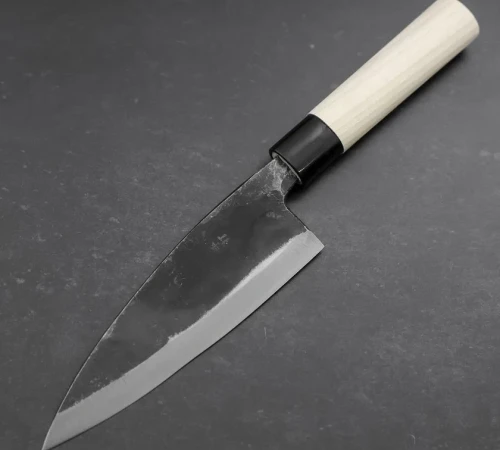 Снимка на Кухненски нож Musashi - Япония - ръчна изработка - стомана White steel/#2 Deba 165мм - H128-1