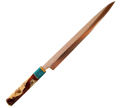 Снимка на Кухненски нож - Chefsblade - Ръчна изработка - японска стомана AUS10 острие Yanagiba - 270 мм - CB 100110