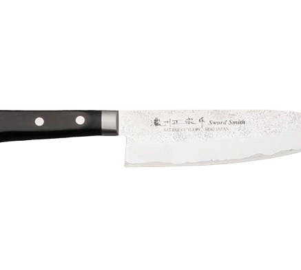 Снимка на Кухненски нож - SATAKE - Япония - стомана - AUS 8A - Santoku - черна дръжка - 170mm
