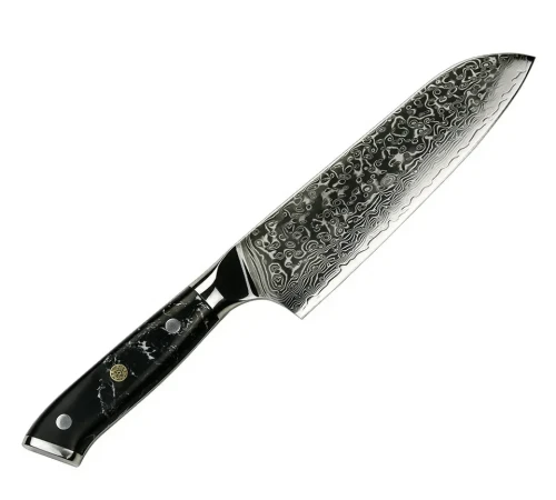 Снимка на Кухненски нож - Chefsblade - Santoku - дръжка от тюркоаз - CB 100112